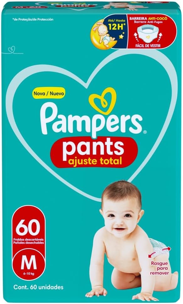 Fralda Pampers Pants Ajuste Total G - 144 fraldas