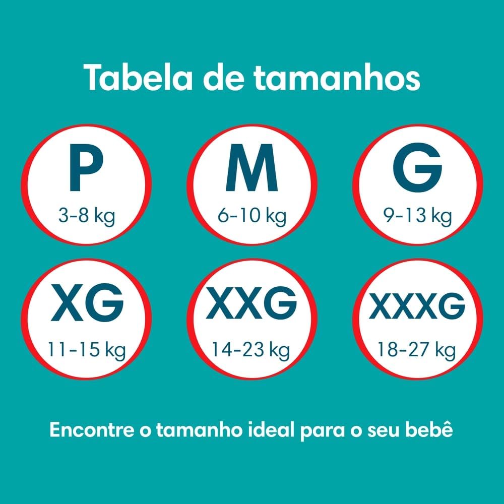 Fralda Pampers Pants Ajuste Total G - 144 fraldas