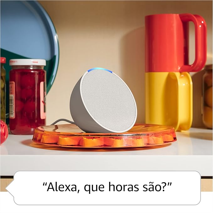 Echo Pop (Geração mais recente) | Smart speaker compacto com som envolvente e Alexa | Cor Preta