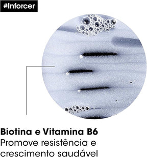 L'Oréal Professionnel Inforcer Shampoo Fortificante Antiqueda por Quebra, Crescimento Saudável Para Cabelos Frágeis e Quebradiços Com Biotina e Vitamina B6, 300ml