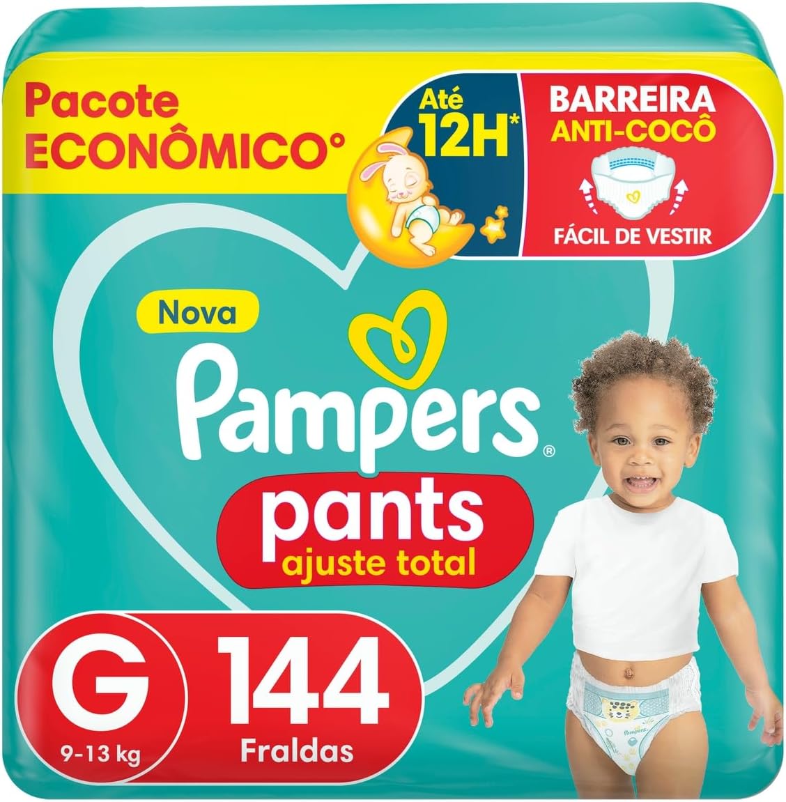 Fralda Pampers Pants Ajuste Total G - 144 fraldas