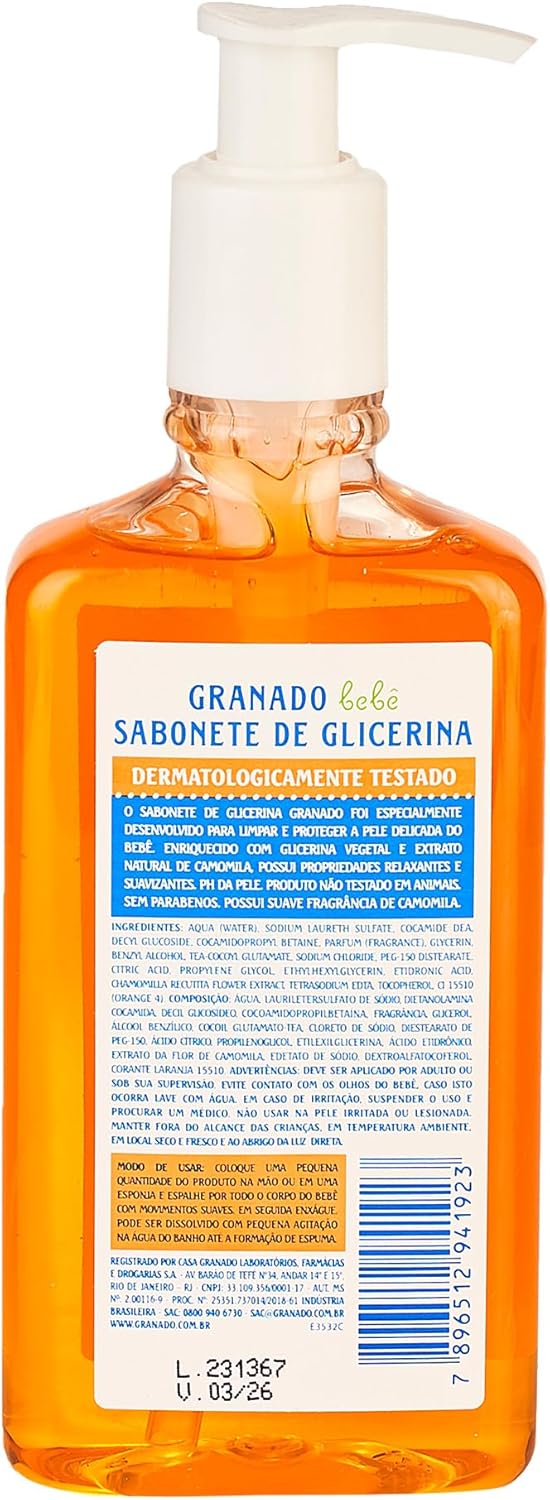 Granado Sabonete Líquido Bebê, Tradicional, 500ml