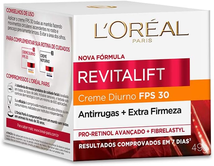 L'Oréal Paris Revitalift Diurno FPS18 - Creme Facial Anti-Idade 49g