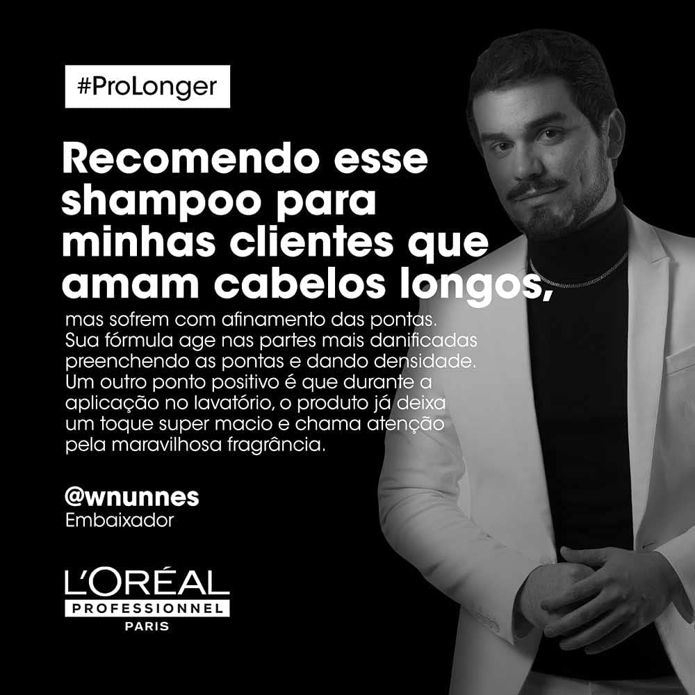L'Oréal Professionnel Shampoo Pro Longer | Reduz a Quebra e a Aparência de Pontas Duplas | Adiciona Volume e Brilho | Para cabelos finos e com afinamento | 300ml
