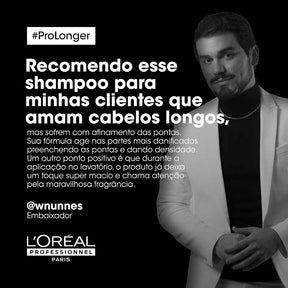 L'Oréal Professionnel Shampoo Pro Longer | Reduz a Quebra e a Aparência de Pontas Duplas | Adiciona Volume e Brilho | Para cabelos finos e com afinamento | 300ml