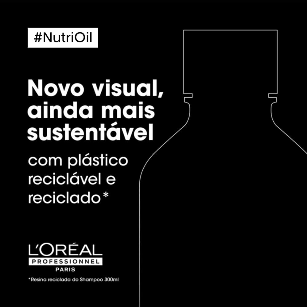 L'Oréal Professionnel Condicionador NutriOil para nutrição e brilho, enriquecido com óleo de coco, com textura leve e para todos os tipos de cabelo, 200ml