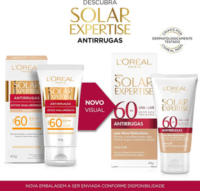 Protetor Solar Facial L'Oréal Paris Solar Expertise Antirrugas Fps 60 Com Cor 40G