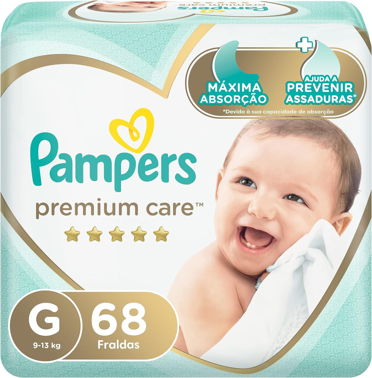 Fralda Pampers Premium Care G - 136 fraldas