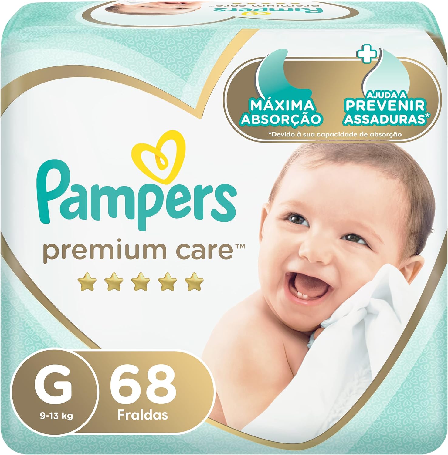 Fralda Pampers Premium Care G - 136 fraldas