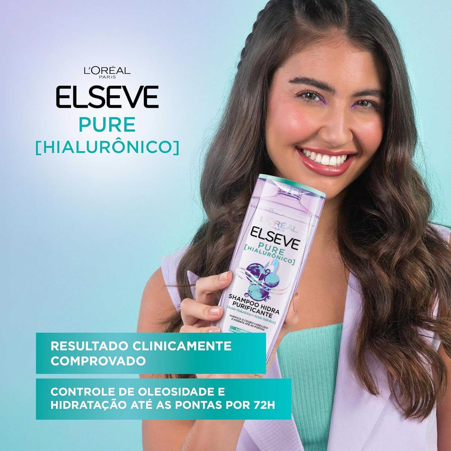ELSÉVE Shampoo L'Oréal Paris Elseve Pure Hialurônico 400Ml