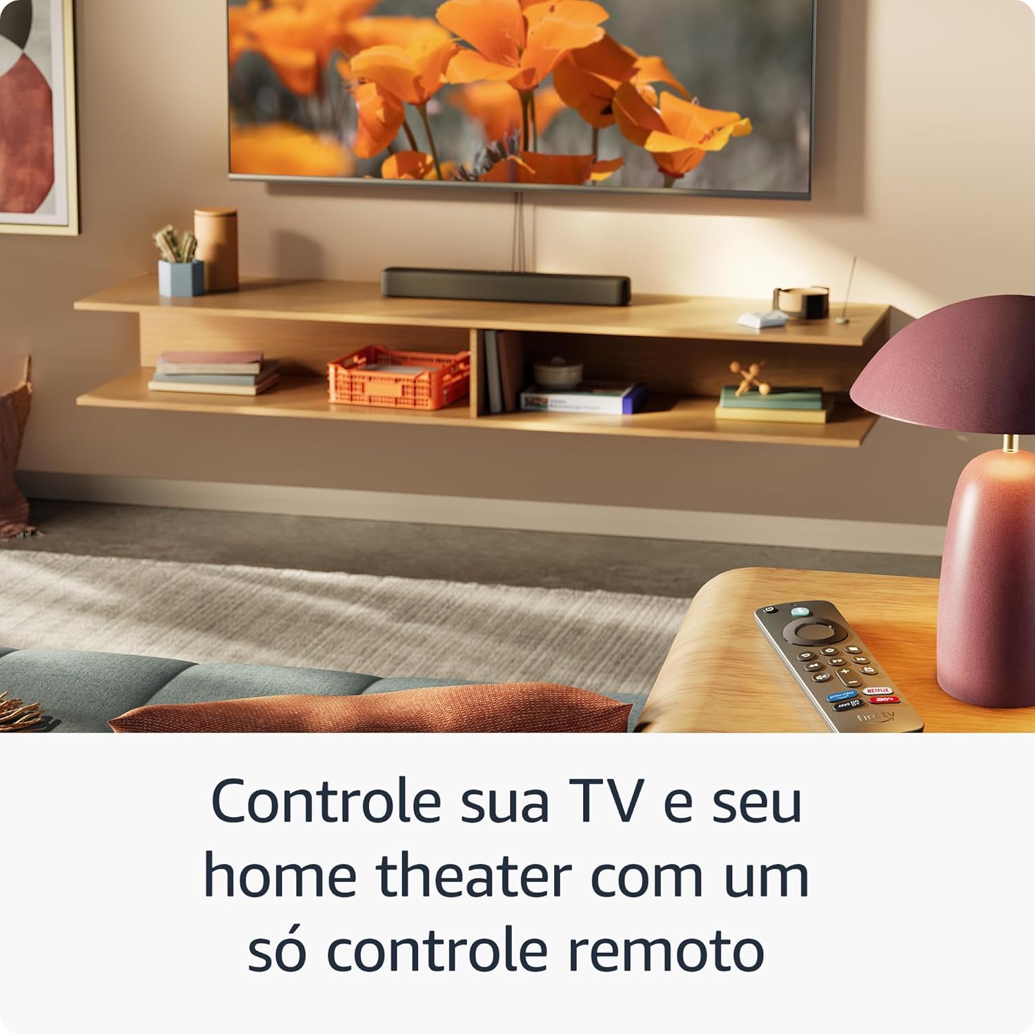 Fire TV Stick HD (Geração mais recente) | Com controle remoto por voz com Alexa (inclui comandos de TV), controles de casa inteligente e streaming em HD