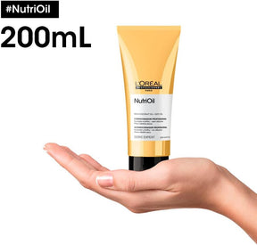 L'Oréal Professionnel Condicionador NutriOil para nutrição e brilho, enriquecido com óleo de coco, com textura leve e para todos os tipos de cabelo, 200ml