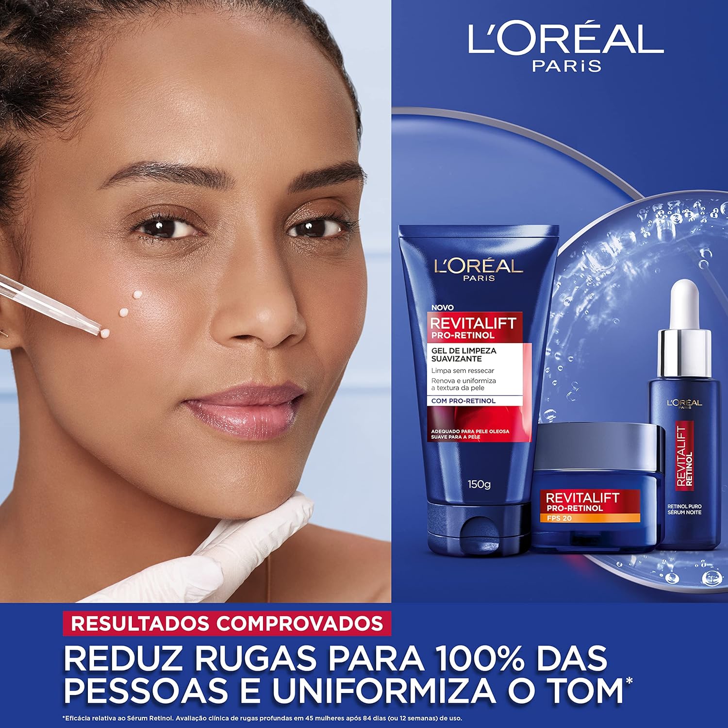 L'Oréal Paris Creme Facial Antirrugas Revitalift Pro Retinol Cuidado Diurno FPS20, 49g