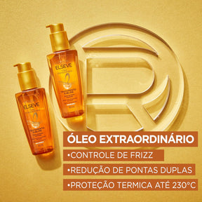ELSÉVE Óleo Capilar L'Oréal Paris Elseve Óleo Extraordinário 100Ml - Leave In Anti Frizz Protetor Térmico Tratamento Reconstrutor Para Todos Os Tipos De Cabelo
